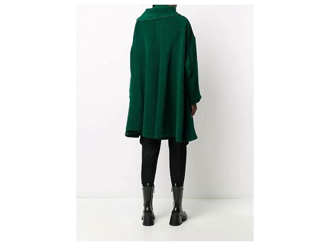 Casaco Chanel Oversized de Lã Verde - vista 3