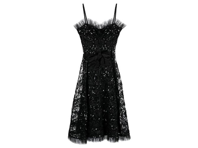 Vestido Yves Saint Laurent de los 80 Negro - vista 2