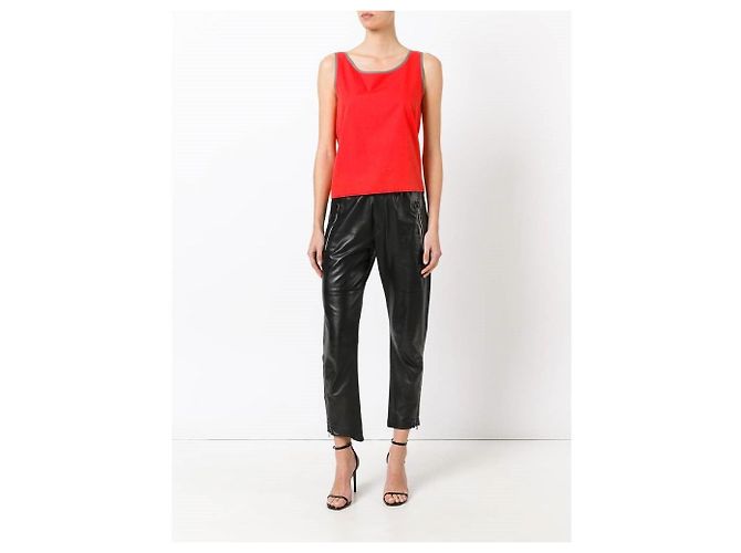 Top sin mangas de algodón rojo Balenciaga Roja - vista 2