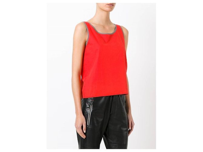 Top sin mangas de algodón rojo Balenciaga Roja - vista 3