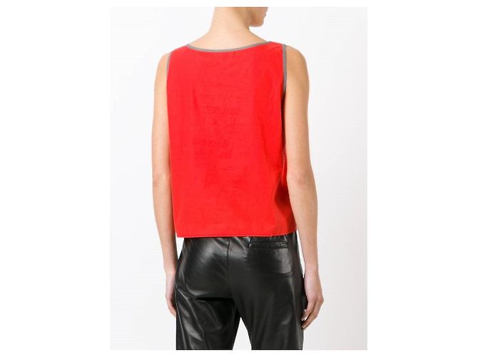 Top sin mangas de algodón rojo Balenciaga Roja - vista 4