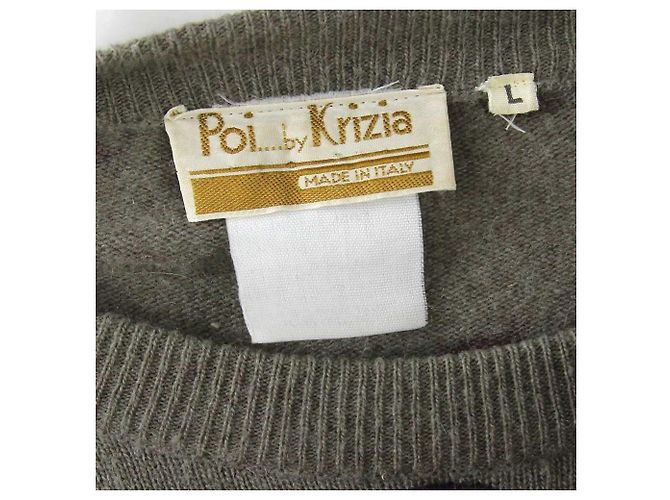 Krizia Kleid aus Wolle Paisley Muster Grau - Ansicht 5