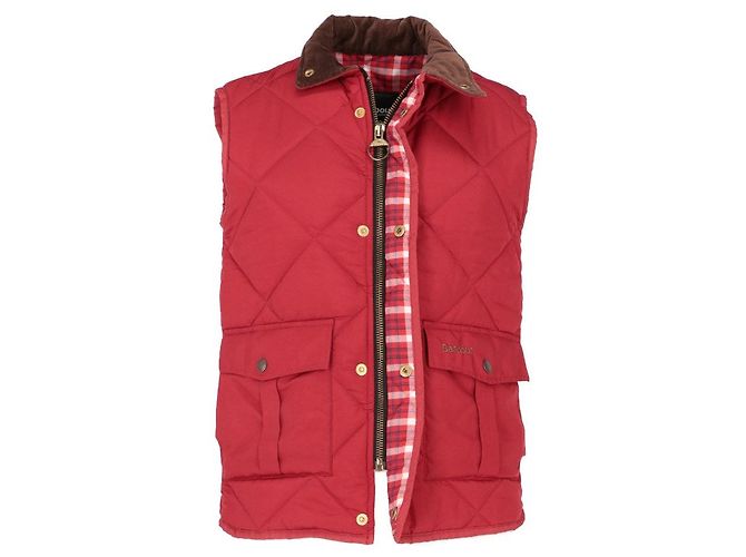 Barbour Polarquilt Steppweste rot Baumwolle - Ansicht 4