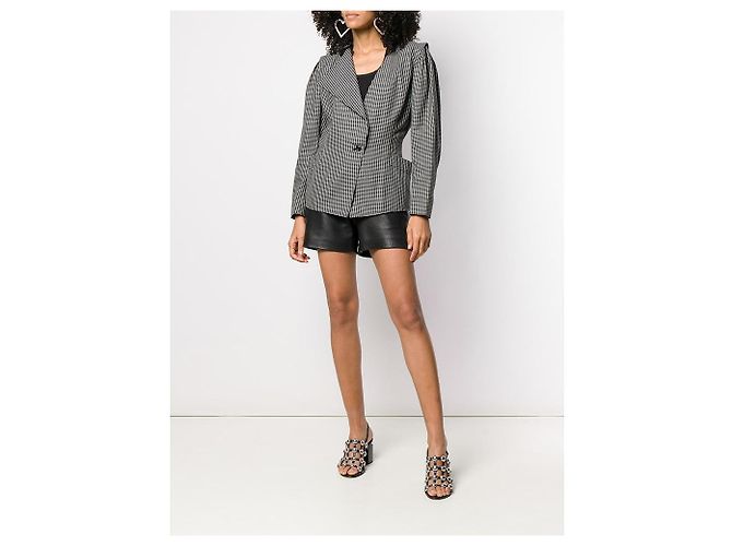 Veste en coton à carreaux noir et blanc Emanuel Ungaro - vue 2