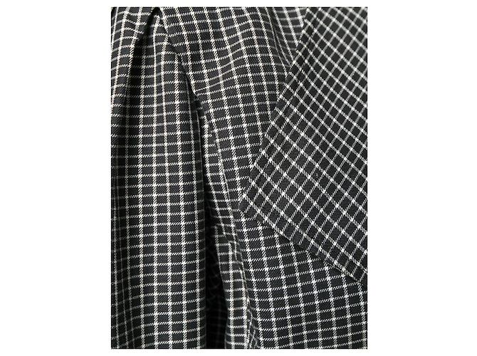 Veste en coton à carreaux noir et blanc Emanuel Ungaro - vue 5