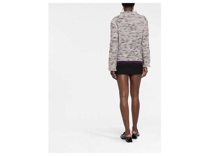 Chanel Bouclé Wolle Cardigan Grau - Ansicht 3