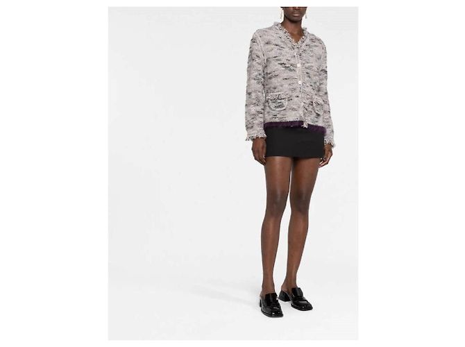 Chanel Bouclé Wolle Cardigan Grau - Ansicht 5