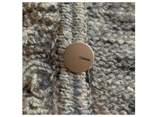 Chanel Bouclé Wolle Cardigan Grau - Ansicht 7
