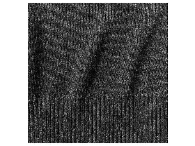 Chanel Ärmelloses Midi Strickkleid aus Wolle Grau - Ansicht 6