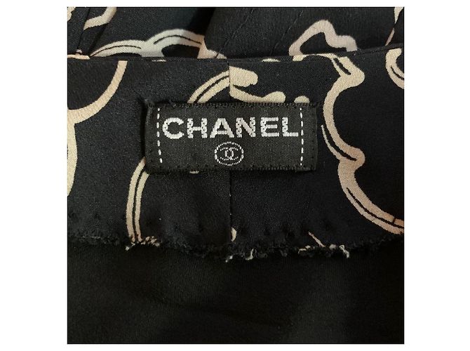 Completo Chanel con Bustier e Bolero in Seta Nera Nero - vista 7