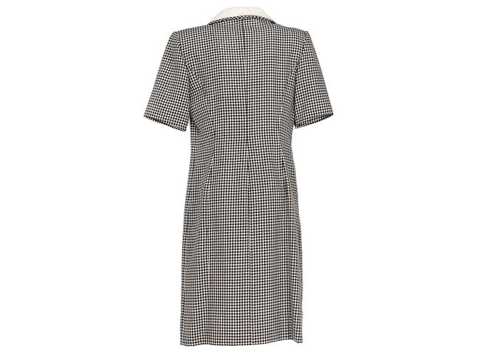 Emanuel Ungaro Hahnentritt Wollkleid Schwarz Weiß - Ansicht 3