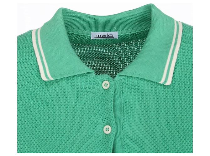 Vestido polo Malo de algodón verde - vista 4