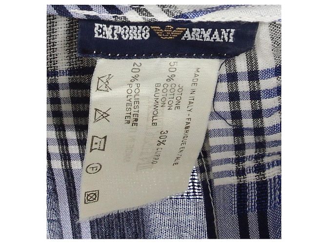 Camicia Emporio Armani 90s Blu - vista 7