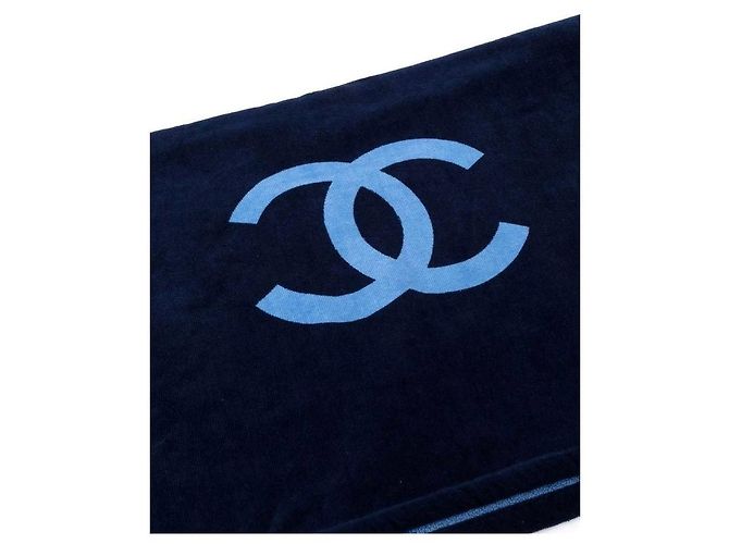 Asciugamano da spiaggia Chanel 2010s Blu - vista 3