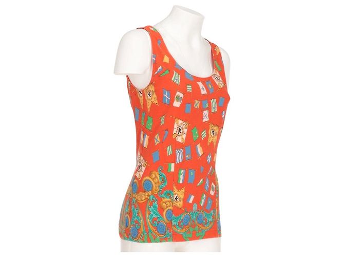 Versace 2000s Tank Top Orange - Ansicht 2