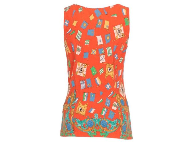 Versace 2000s Tank Top Orange - Ansicht 4