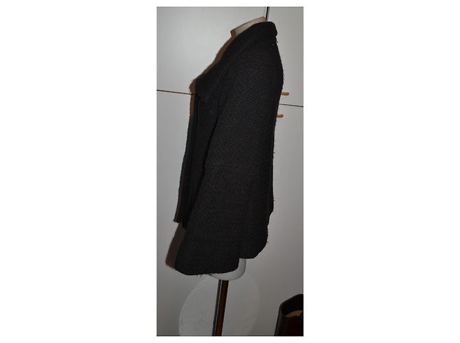 Autre Marque Abrigo Intrend MaxMara de lana - Talla 38 IT Castaño Negro - vista 3