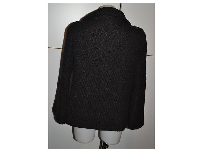 Autre Marque Abrigo Intrend MaxMara de lana - Talla 38 IT Castaño Negro - vista 4