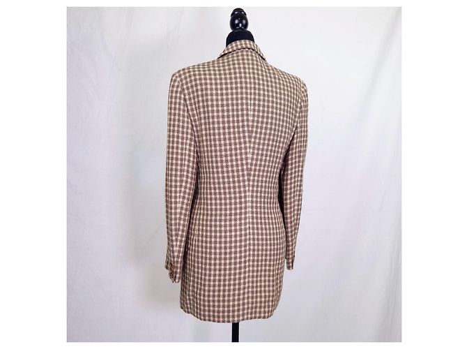 Giacca a quadretti marrone Giorgio Armani - vista 2