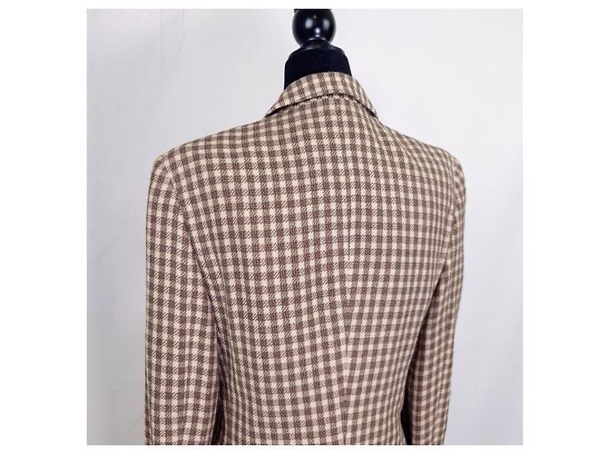 Giacca a quadretti marrone Giorgio Armani - vista 6