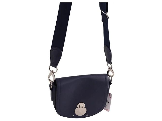 Borsa a tracolla Longchamp in pelle blu - vista 5