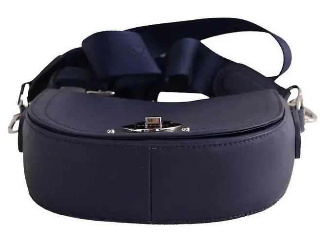Borsa a tracolla Longchamp in pelle blu - vista 7