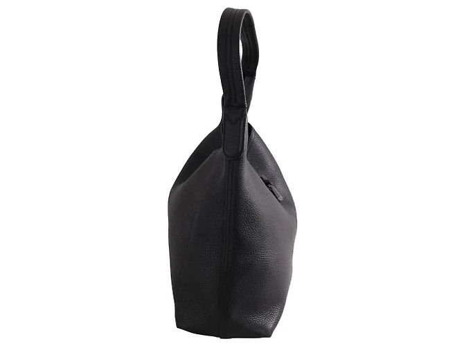 Borsa a tracolla Longchamp Roseau in pelle nera Nero - vista 2