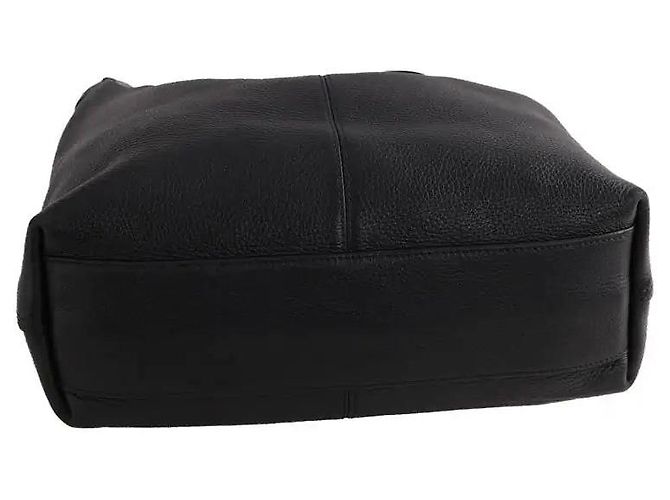 Borsa a tracolla Longchamp Roseau in pelle nera Nero - vista 4