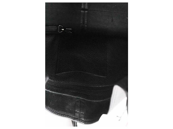 Borsa a tracolla Longchamp Roseau in pelle nera Nero - vista 5