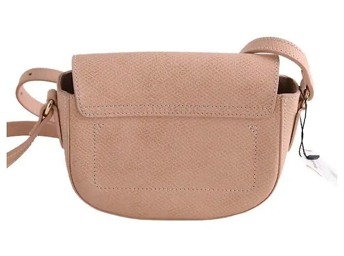 Borsa a tracolla Longchamp in pelle beige - vista 3