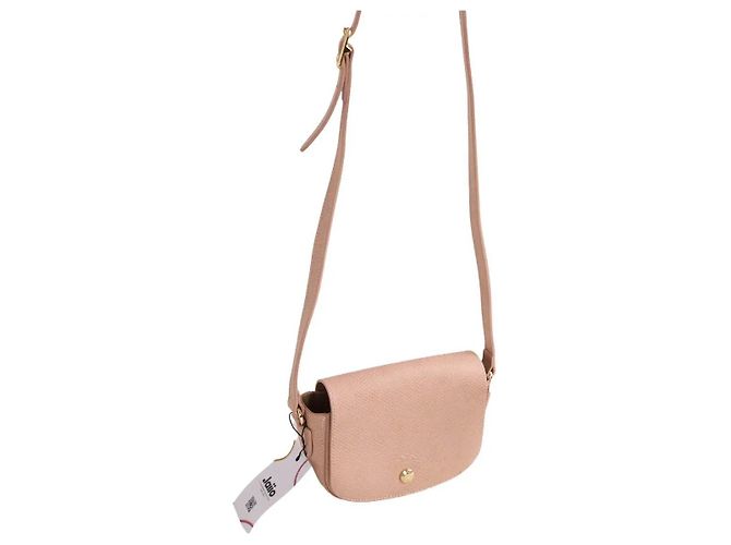Borsa a tracolla Longchamp in pelle beige - vista 4