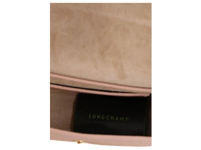 Borsa a tracolla Longchamp in pelle beige - vista 6