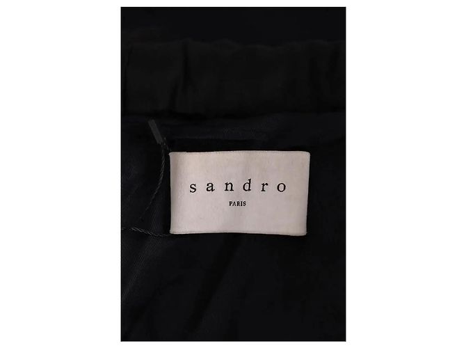 Cappotto in lana blu Sandro - vista 5