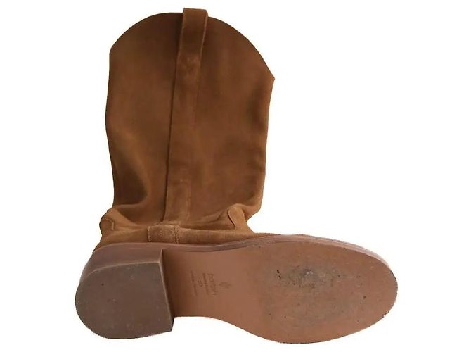 Botas Ba&Sh de ante color camel Camello - vista 6