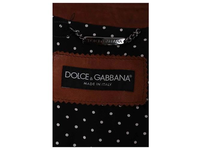 Dolce & Gabbana Lederjacke braun - Ansicht 5