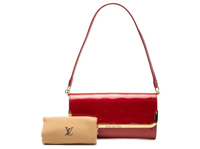 Borsa a tracolla Louis Vuitton Monogram Vernis Rossmore MM rossa Rosso - vista 7
