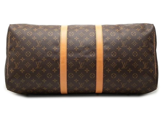 Borsa da viaggio Louis Vuitton Monogram Keepall 55 Marrone - vista 3