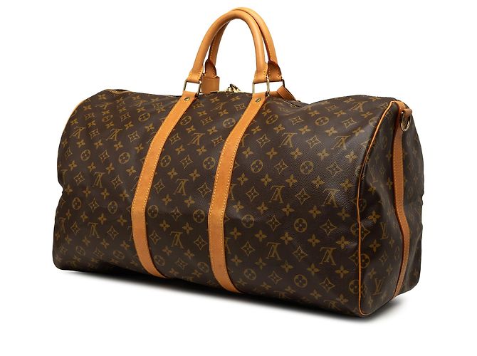 Borsa da viaggio Louis Vuitton Monogram Keepall Bandouliere 55 Marrone - vista 2
