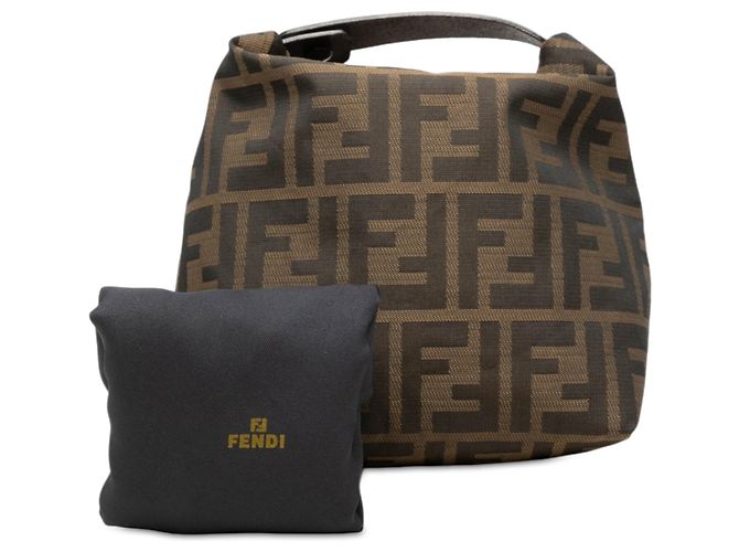 Borsa Fendi Zucca Canvas marrone - vista 7