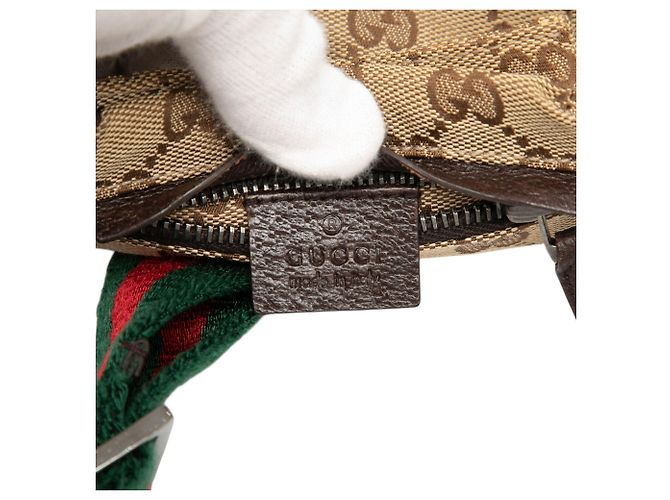 Borsa cintura Gucci GG Canvas Web con doppia tasca Beige - vista 5