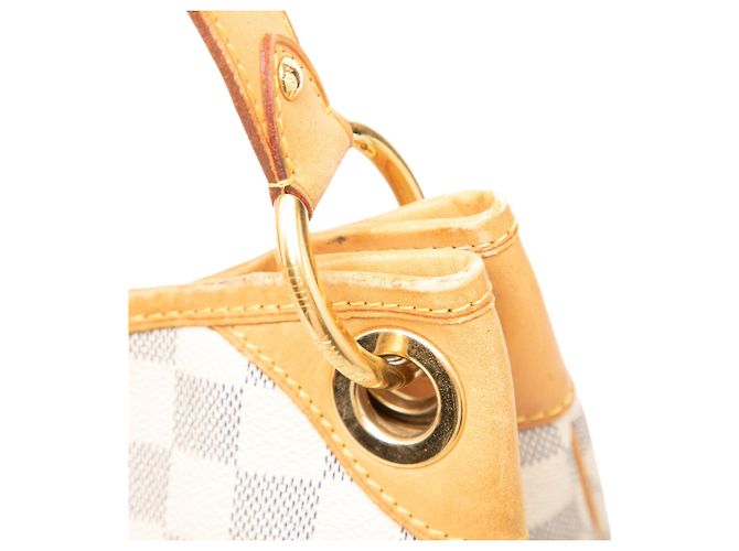 Borsa a tracolla Louis Vuitton Galliera PM Damier Azur Bianca Bianco - vista 6