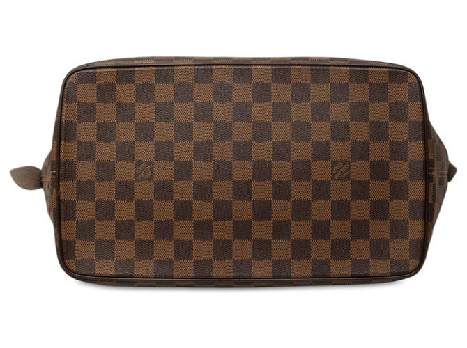Borsa Tote Louis Vuitton Damier Ebene Saleya MM Marrone - vista 3