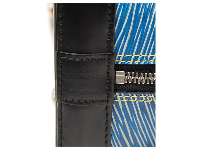 Borsa a mano Louis Vuitton Alma PM in pelle Epi Denim blu - vista 5