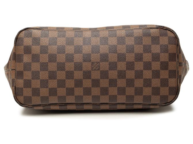 Borsa Tote Louis Vuitton Damier Ebene Neverfull MM Marrone - vista 3