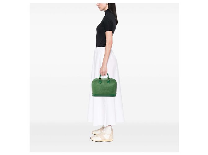 Borsa a mano Louis Vuitton Epi Alma PM Verde - vista 7