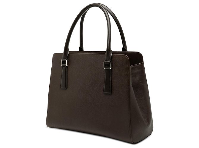 Borsa a mano Burberry in pelle marrone - vista 2