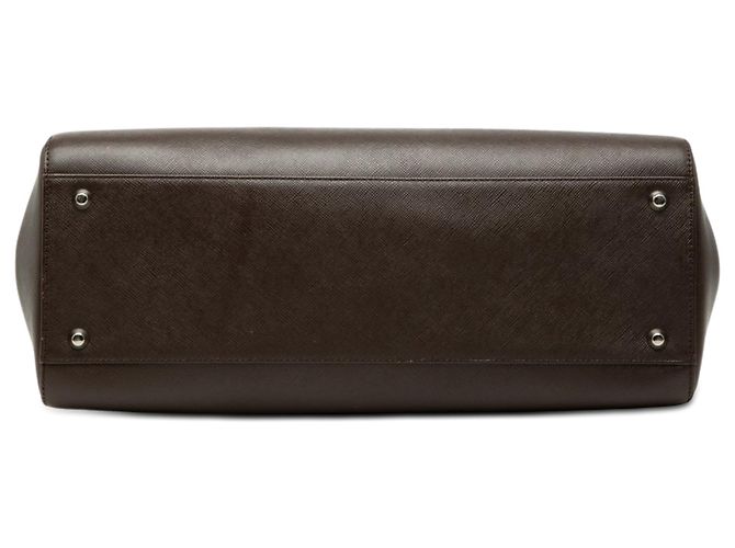Borsa a mano Burberry in pelle marrone - vista 3