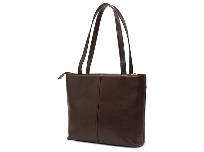 Tote Burberry in pelle marrone - vista 2