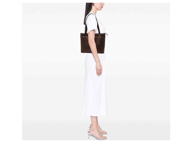 Tote Burberry in pelle marrone - vista 6