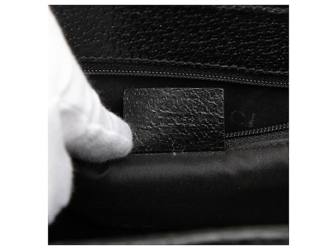 Borsa Jackie Gucci in pelle di vitello nera Nero - vista 6